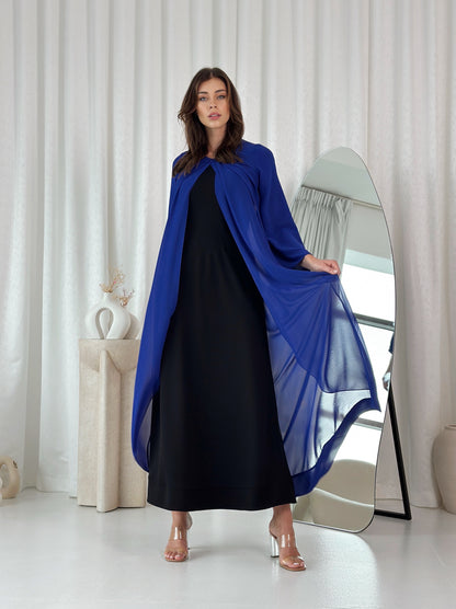 Royal Blue and Black Kaftan